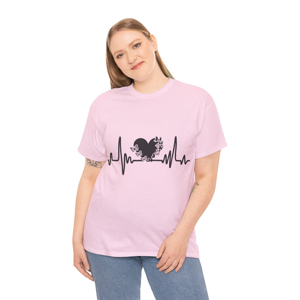 Love is Life Line Plus Size Women Heavy Cotton Tee