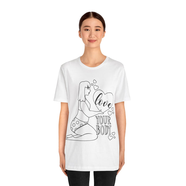 Body Positive Plus Size Woman Jersey Short Sleeve Tee T-Shirt