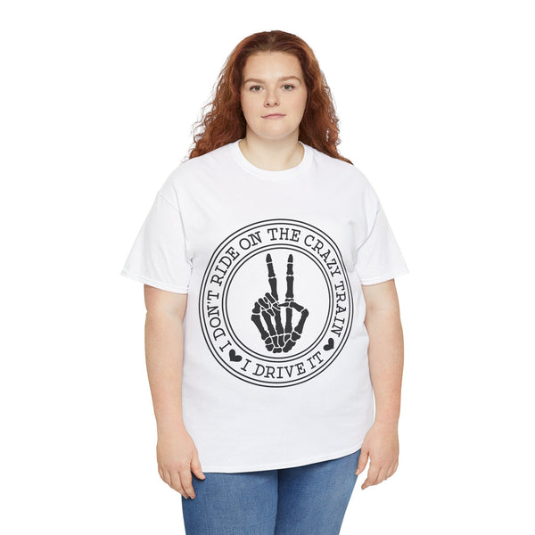 Ride the Train Women Heavy Cotton Tee T-Shirt