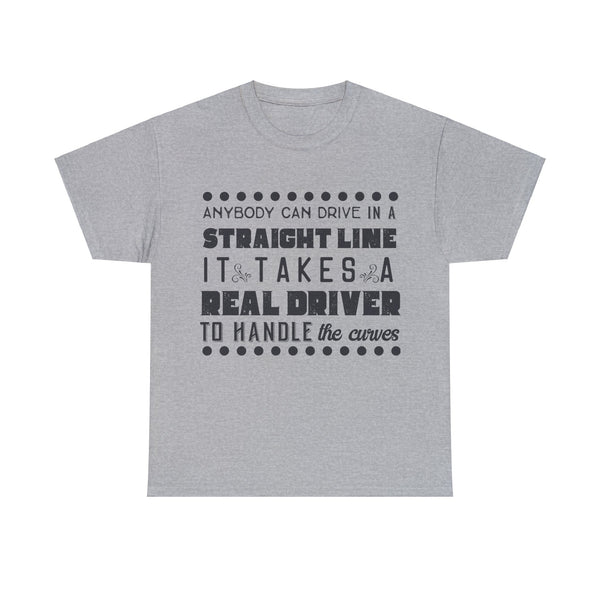Anyone can Drive, Not handle Curves Plus Size Women Heavy Cotton Tee