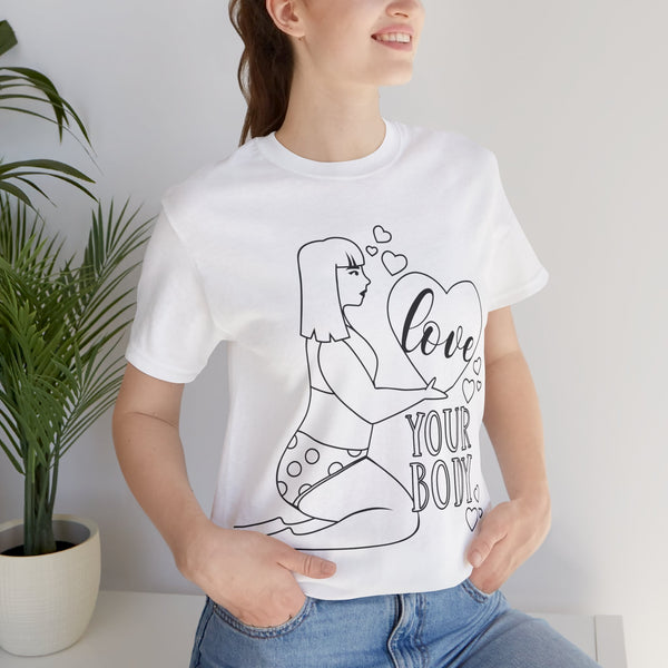Body Positive Plus Size Woman Jersey Short Sleeve Tee T-Shirt