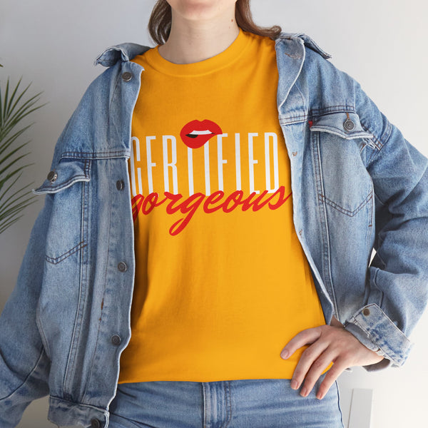 Certified Gorgeous Plus Size Women Heavy Cotton Tee