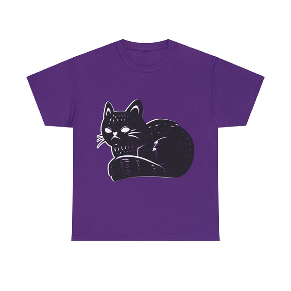 "Black Cat" Plus Size Women Heavy Cotton Tee T-Shirt