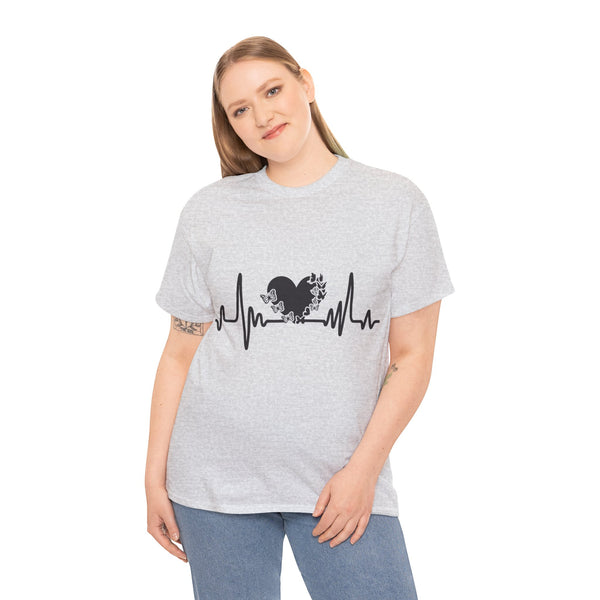 Love is Life Line Plus Size Women Heavy Cotton Tee