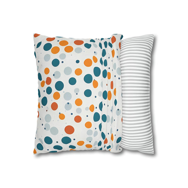 Spring Polka Dots Spun Polyester Square Pillowcase