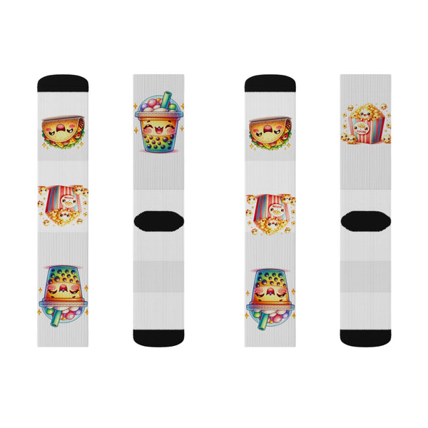 Kawaii Comfort Food Sublimation Woman Socks