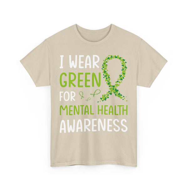 "Mental Health Awareness" Woman Crewneck T-Shirt: Focus on the Good - Unisex Heavy Cotton Tee