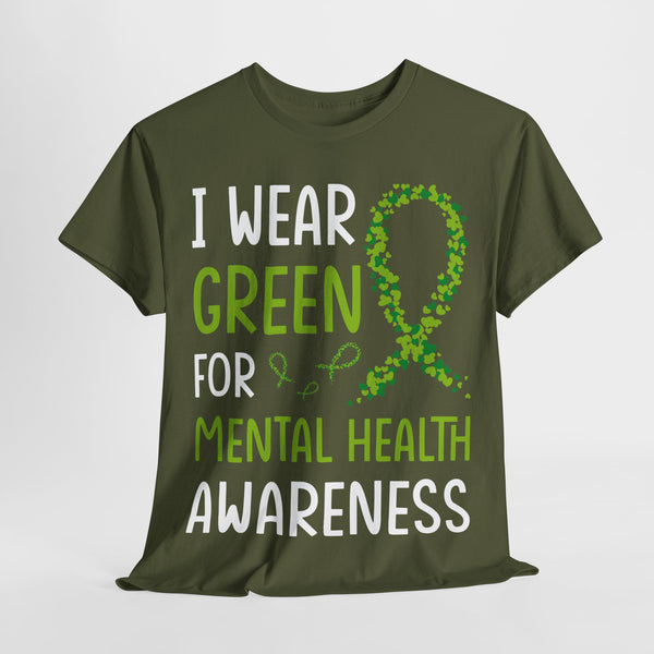 "Mental Health Awareness" Woman Crewneck T-Shirt: Focus on the Good - Unisex Heavy Cotton Tee