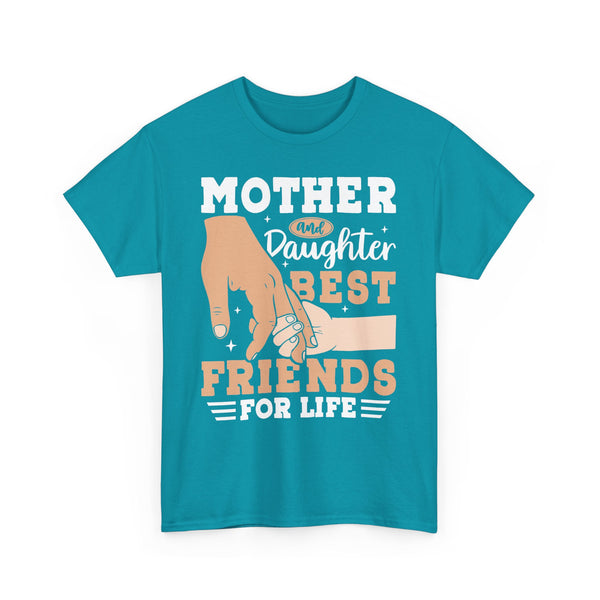"Mom & Daughter Best Friends" Plus Size Women Heavy Cotton Tee T-Shirt