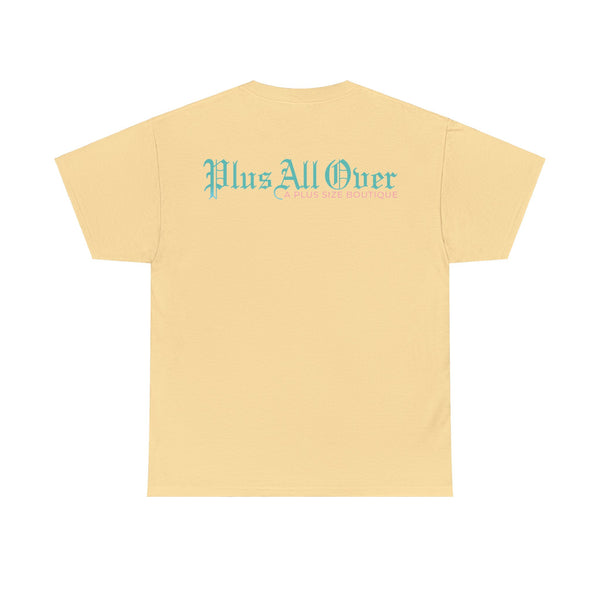 "Plus All Over" Plus Size Women Heavy Cotton Tee T-shirt