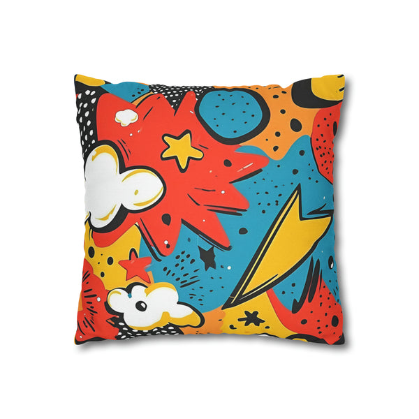 Cartoon Spun Polyester Square Pillowcase