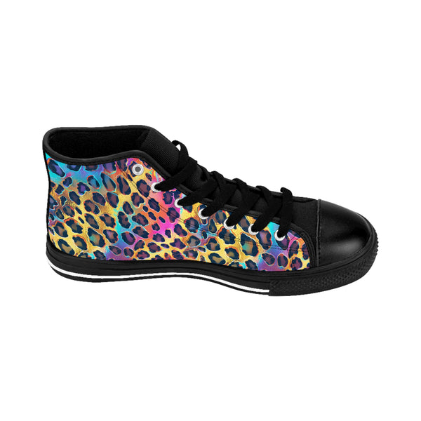 Holographic Cheetah Women's Classic Sneakers