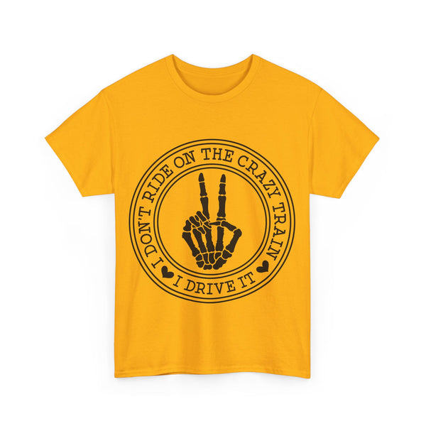 Ride the Train Women Heavy Cotton Tee T-Shirt