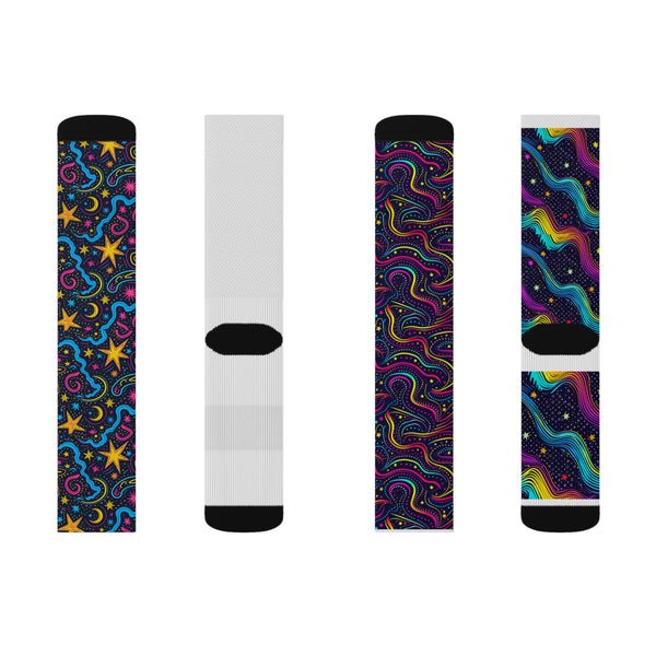 Galaxy Disco Sublimation Woman Socks