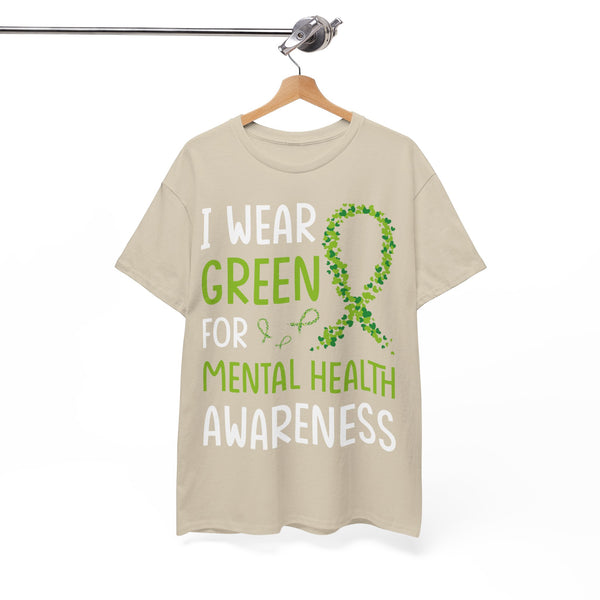 "Mental Health Awareness" Woman Crewneck T-Shirt: Focus on the Good - Unisex Heavy Cotton Tee