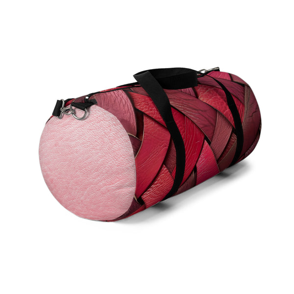 Pink Plat Faux Leather Women's' Duffel Gym Bag