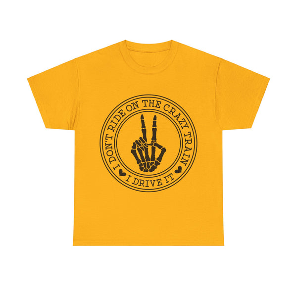 Ride the Train Women Heavy Cotton Tee T-Shirt