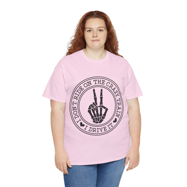 Ride the Train Women Heavy Cotton Tee T-Shirt