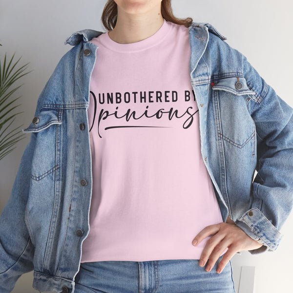 "Unbothered By Opinions" Plus Size Women Heavy Cotton Tee