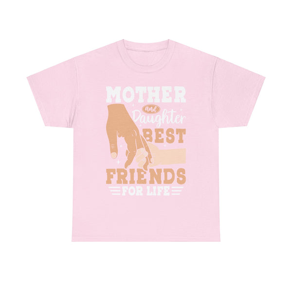 "Mom & Daughter Best Friends" Plus Size Women Heavy Cotton Tee T-Shirt