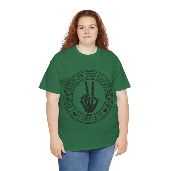 Ride the Train Women Heavy Cotton Tee T-Shirt