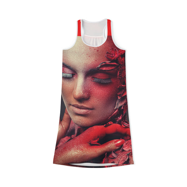 Red Flame Art Women's Racerback Dress