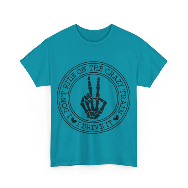 Ride the Train Women Heavy Cotton Tee T-Shirt