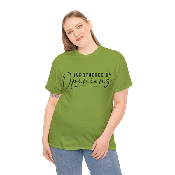 "Unbothered By Opinions" Plus Size Women Heavy Cotton Tee
