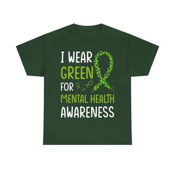 "Mental Health Awareness" Woman Crewneck T-Shirt: Focus on the Good - Unisex Heavy Cotton Tee