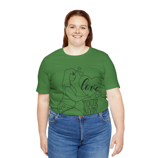 Body Positive Plus Size Woman Jersey Short Sleeve Tee T-Shirt