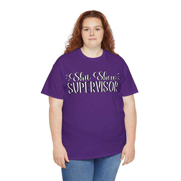 Sh*t Show Supervisor Plus Size Women Heavy Cotton Tee
