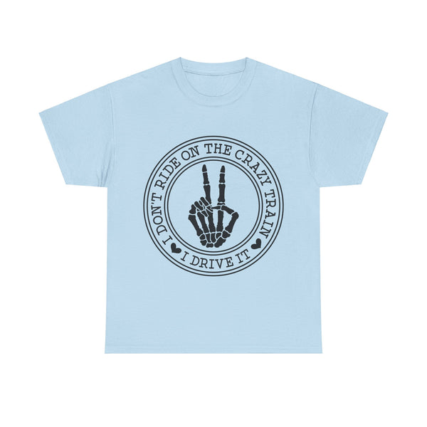 Ride the Train Women Heavy Cotton Tee T-Shirt