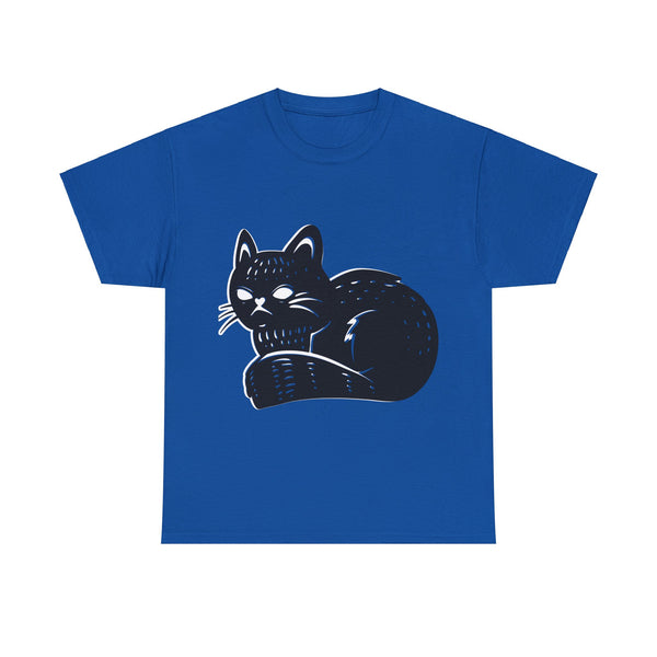 "Black Cat" Plus Size Women Heavy Cotton Tee T-Shirt