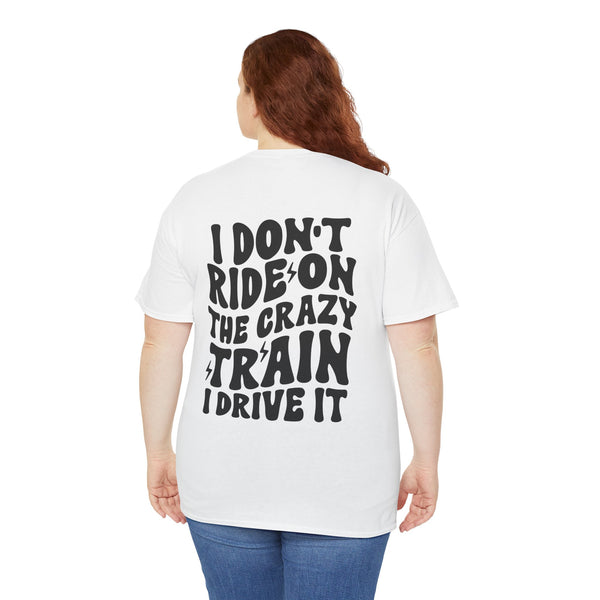Ride the Train Women Heavy Cotton Tee T-Shirt