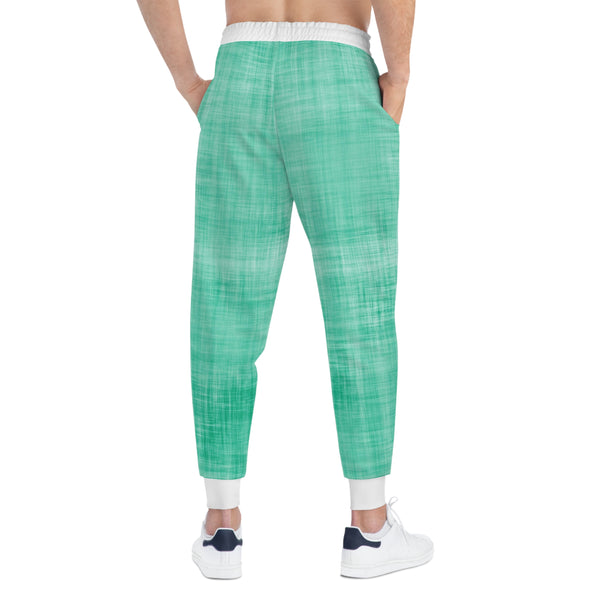 Teal Denim Athletic Woman Joggers