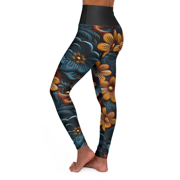 Flowers High Waisted Yoga Leggings