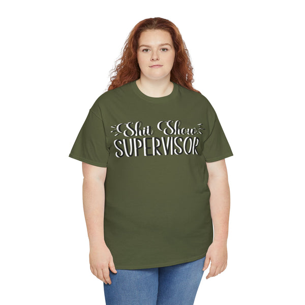 Sh*t Show Supervisor Plus Size Women Heavy Cotton Tee