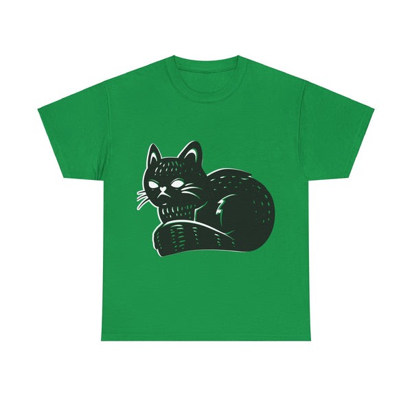 "Black Cat" Plus Size Women Heavy Cotton Tee T-Shirt