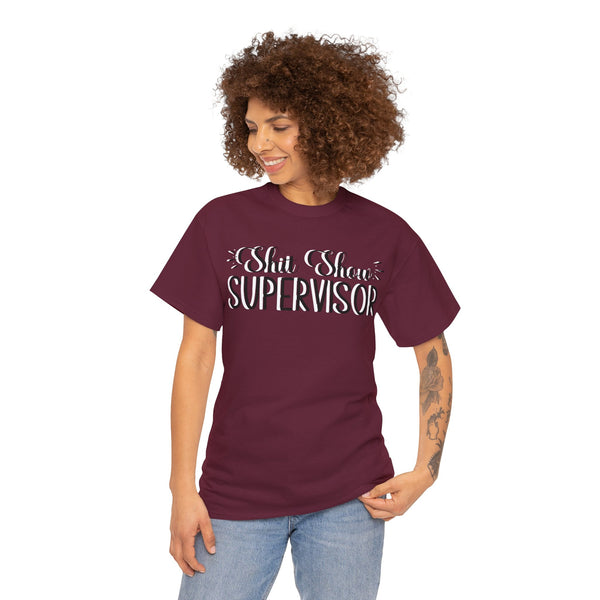 Sh*t Show Supervisor Plus Size Women Heavy Cotton Tee