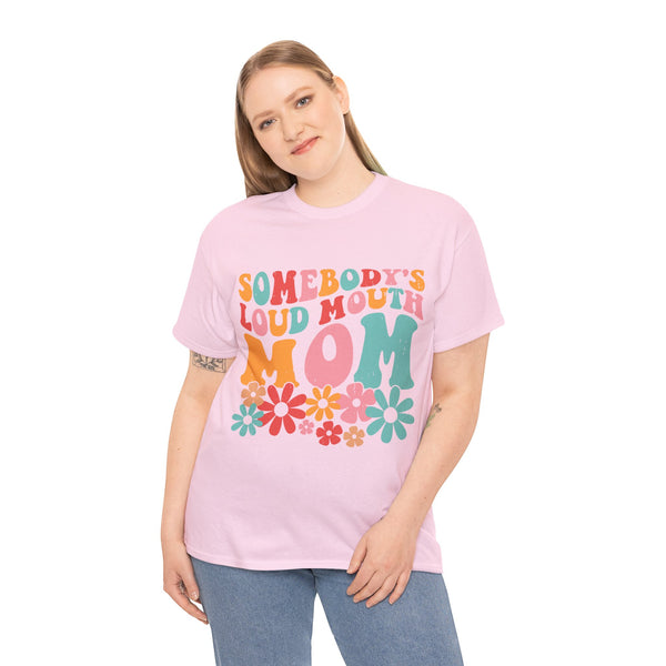 "Somebody Loud Mouth Mama" Plus Size Women Heavy Cotton Tee T-Shirt