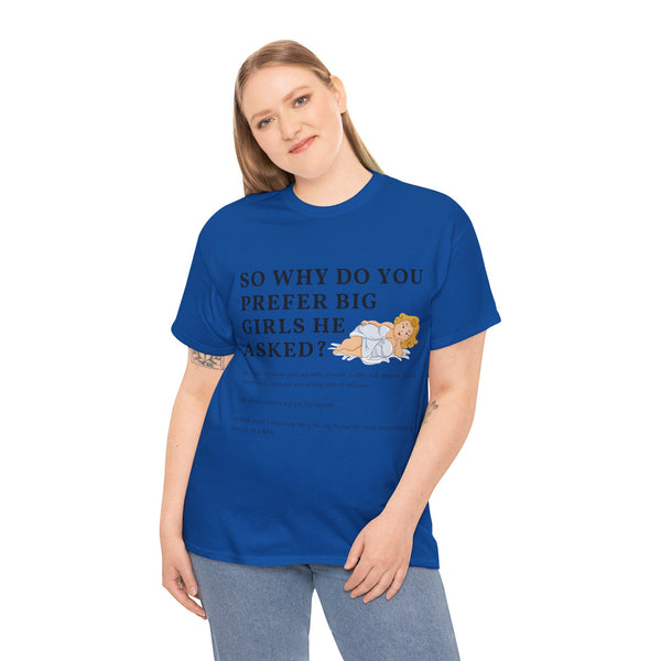 Why Big Girls Plus Size Women Heavy Cotton Tee