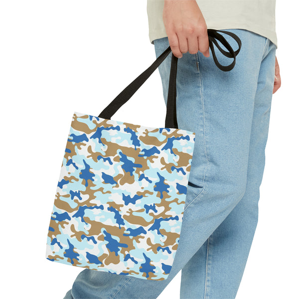 Blue Camo Reusable Tote Bag