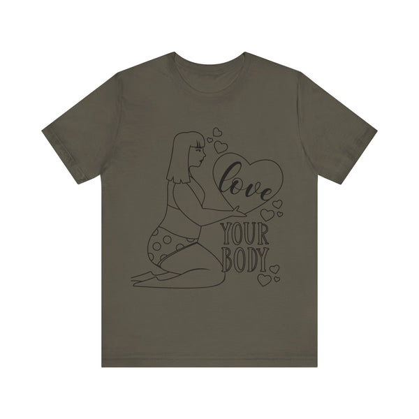 Body Positive Plus Size Woman Jersey Short Sleeve Tee T-Shirt