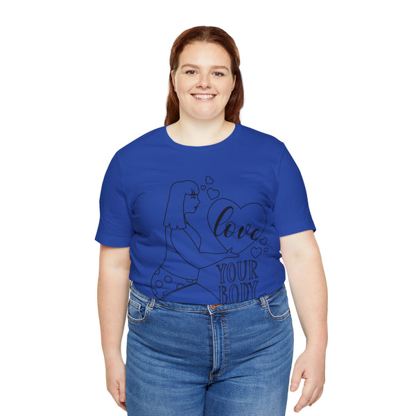 Body Positive Plus Size Woman Jersey Short Sleeve Tee T-Shirt