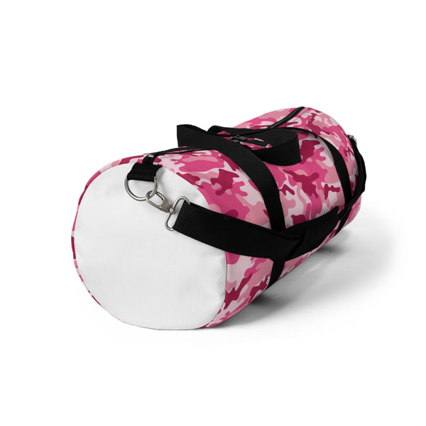 Pink Camouflaged Duffel Gym Bag