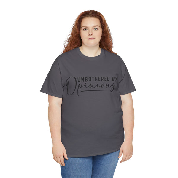 "Unbothered By Opinions" Plus Size Women Heavy Cotton Tee