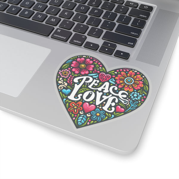 Peace & Love Kiss-Cut Stickers