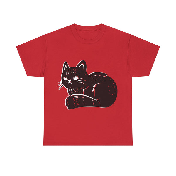 "Black Cat" Plus Size Women Heavy Cotton Tee T-Shirt