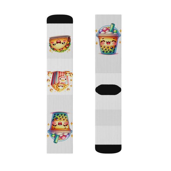 Kawaii Comfort Food Sublimation Woman Socks