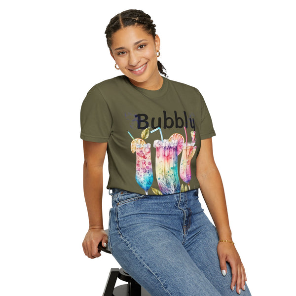 Bubbly Plus Size Woman Garment-Dyed T-shirt